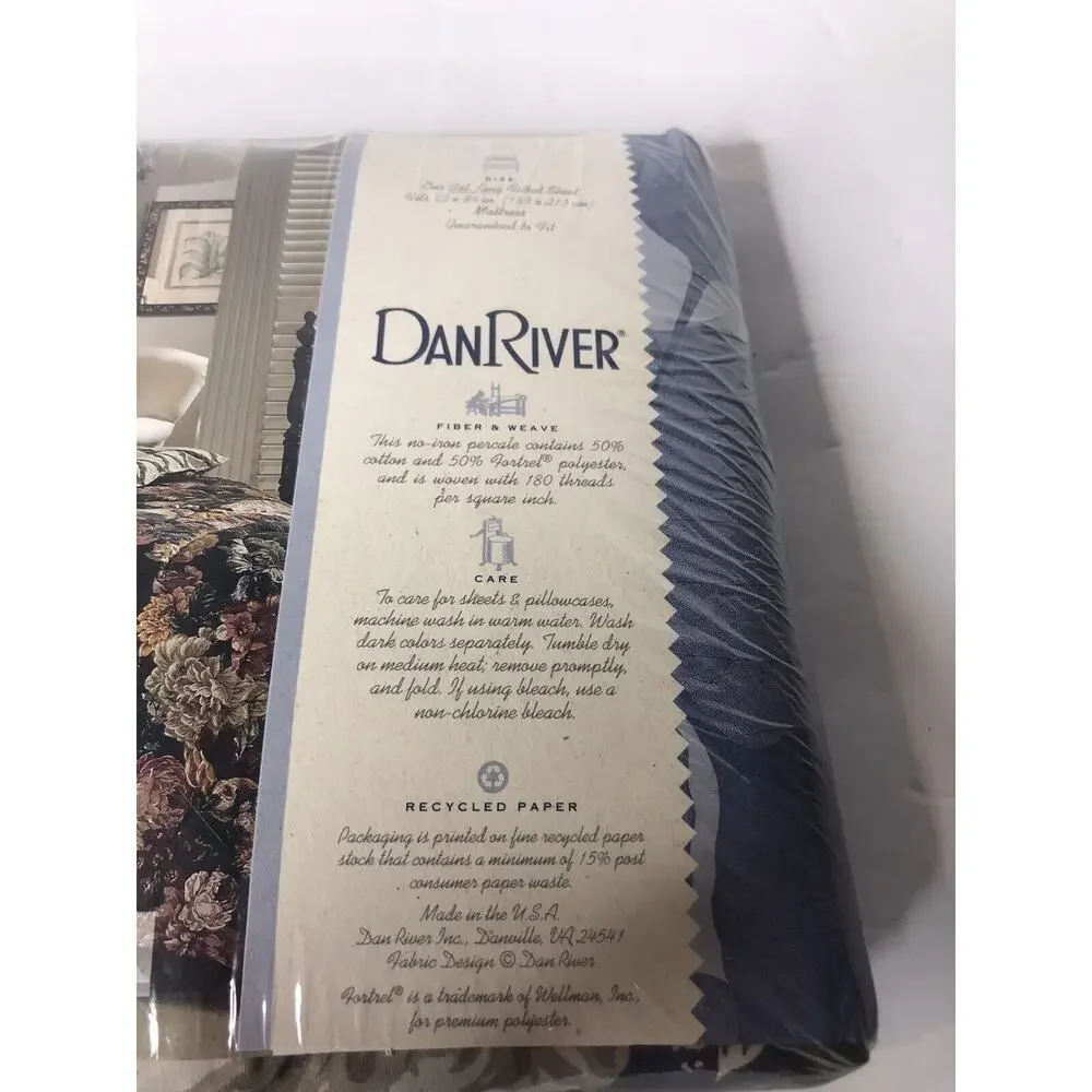 Dan River Fitted Sheet‎ California King -Madame Butterfly- Vintage NEW Beautiful